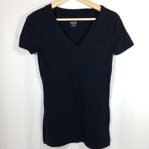 Black V-neck T-Shirt XS